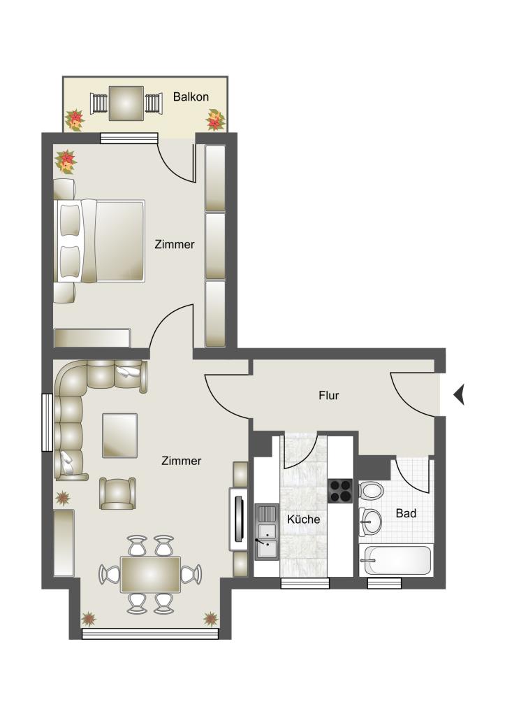 2-Zimmer Wohnung in Altenbochum - Foto 3