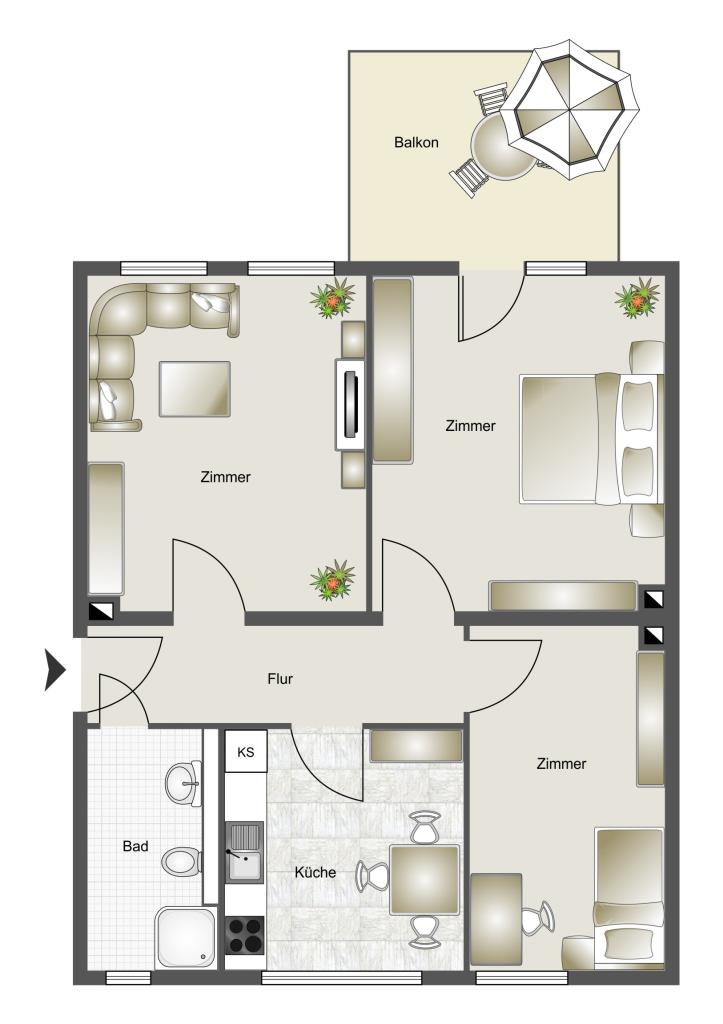 3-Zimmer Wohnung in Gerthe - Photo 4