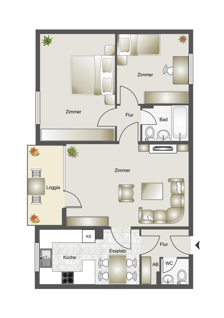 3-Zimmer Wohnung in Kornharpen - Photo 4
