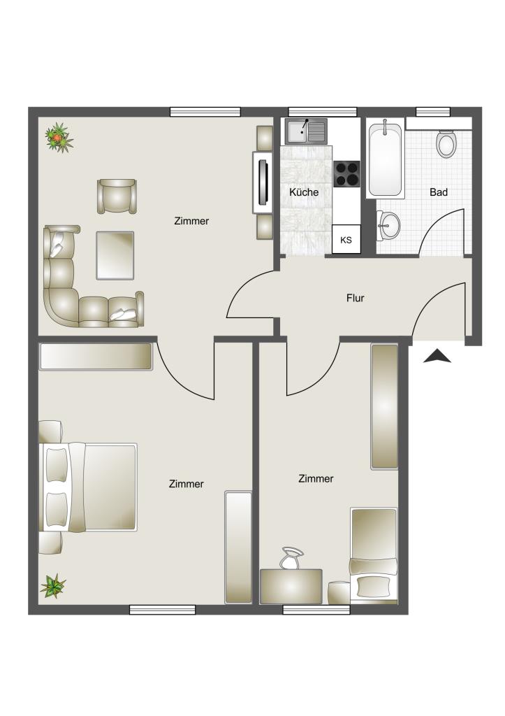 3-Zimmer Wohnung in Kornharpen - Foto 5