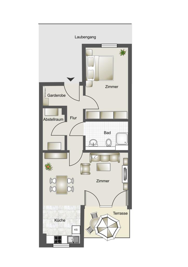 2-Zimmer Wohnung in Grumme für Senior*innen mit WBS - Foto 3