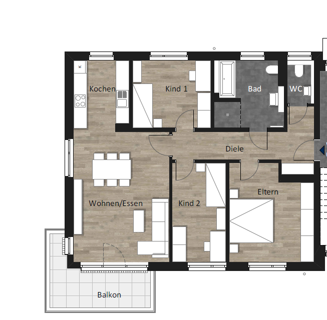 4-Zimmer Wohnung in Querenburg - Photo 3