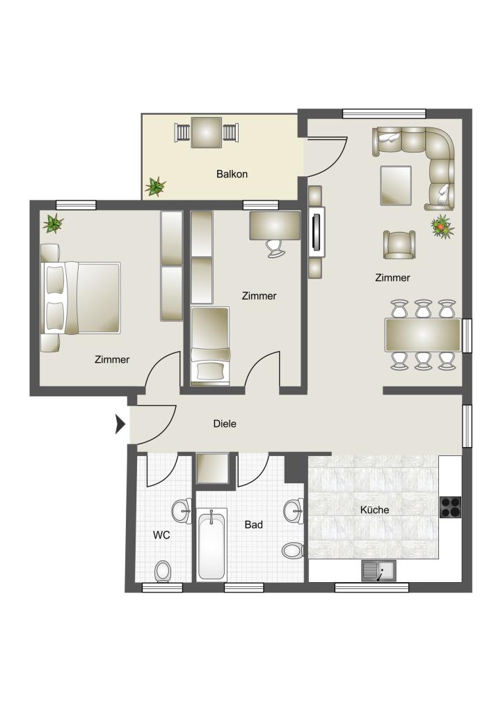 3-Zimmer Wohnung in Bochum-Weitmar - Foto 3