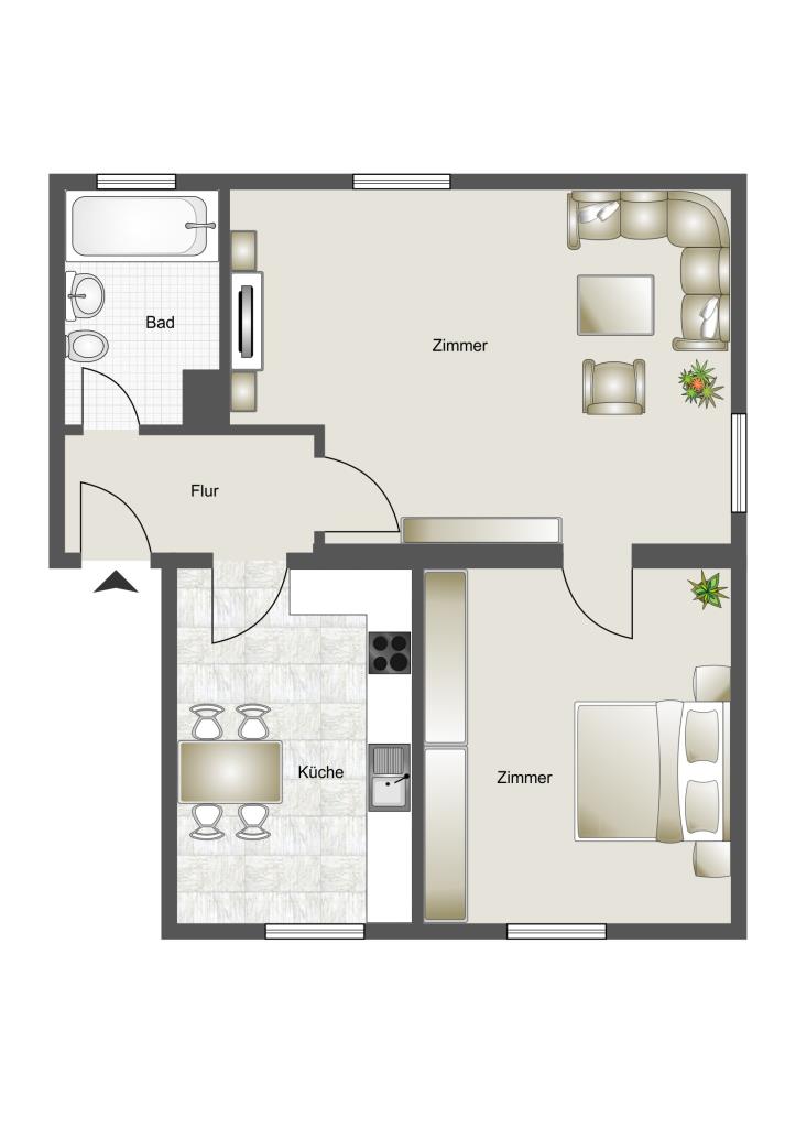 2-Zimmer Wohnung in Gerthe - Photo 4