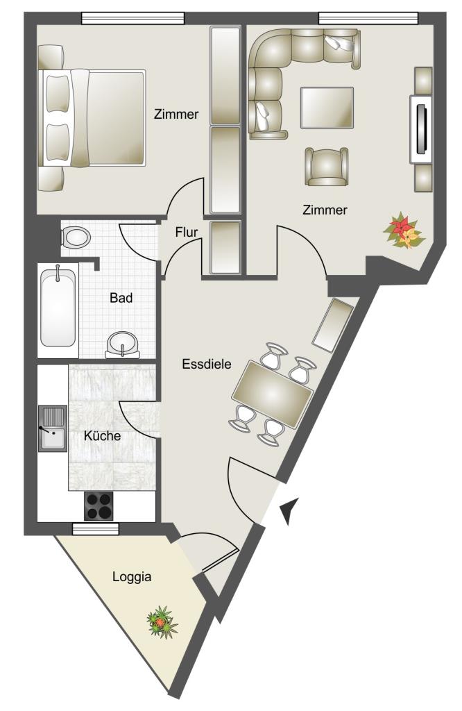 2-Zimmer Wohnung in Ehrenfeld mit WBS - Foto 3