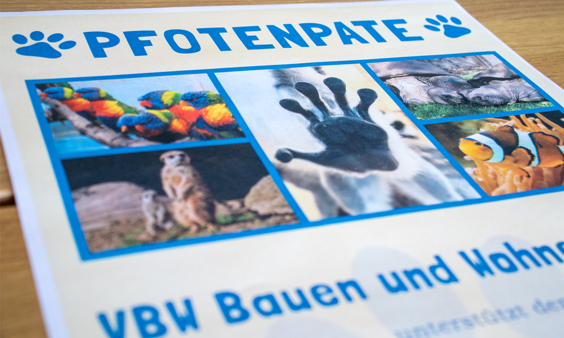 Pfotenpatenschaft mit VBW im Wert von 1.000 Euro hilft Tierpark Bochum